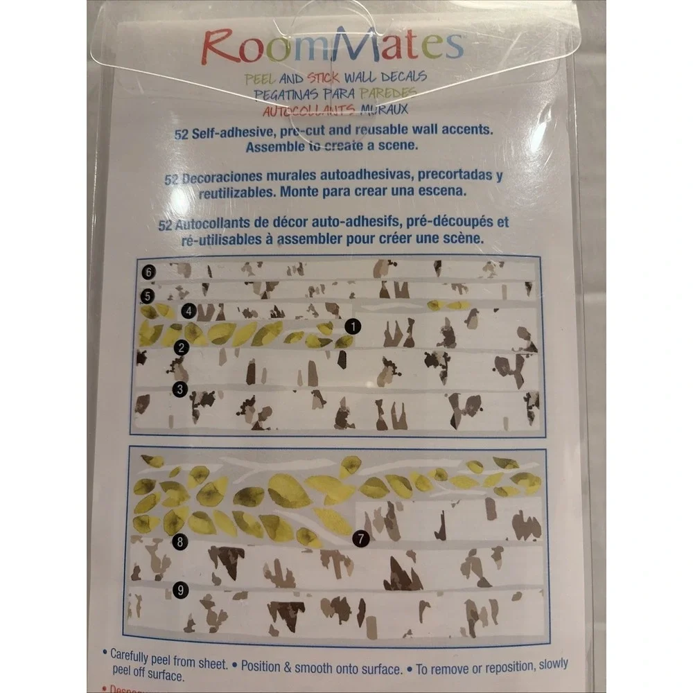 RoomMates RMK2662GM Birch Trees XL Giant Wall Decals 52pc Sealed Discontinued